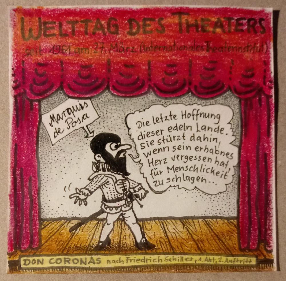 Cartoon: Corona-Theater 1