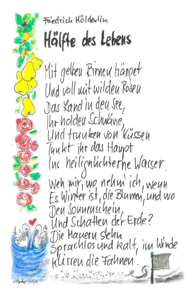 Illustration: HÖLDERLIN - Hälfte des Lebens 1