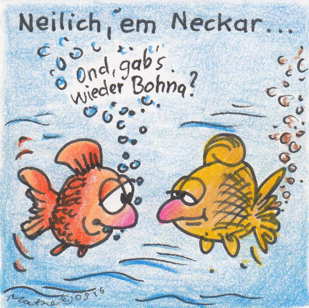Cartoon: Fische im Neckar 1