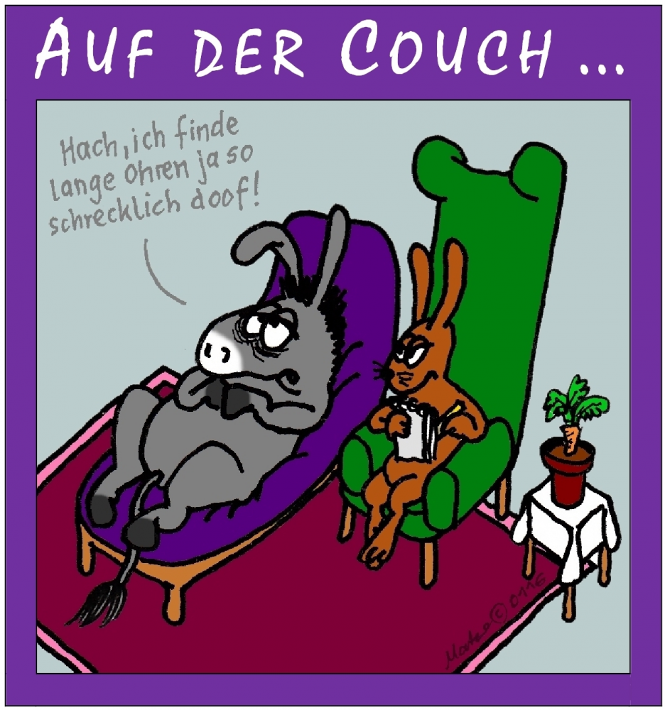 Cartoon: Auf der Couch - Esel 1