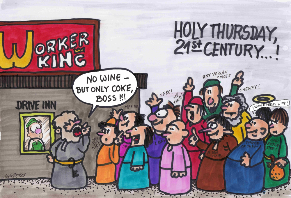 Cartoon: Holy Thursday & Last Supper (Gründonnerstag & Abendmahl) 1