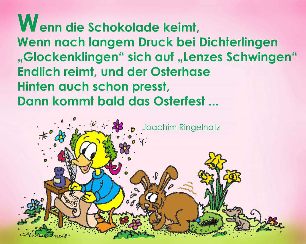 Cartoon: Osterhasengedicht - Joachim Ringelnatz 1
