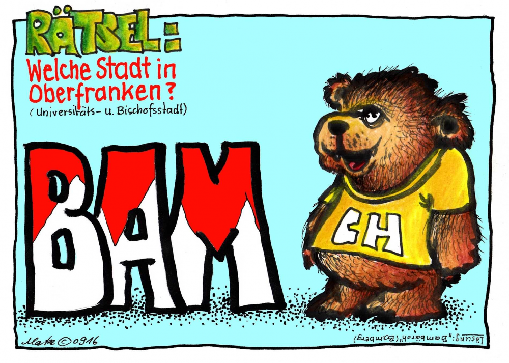 Cartoon: Städterätsel 1
