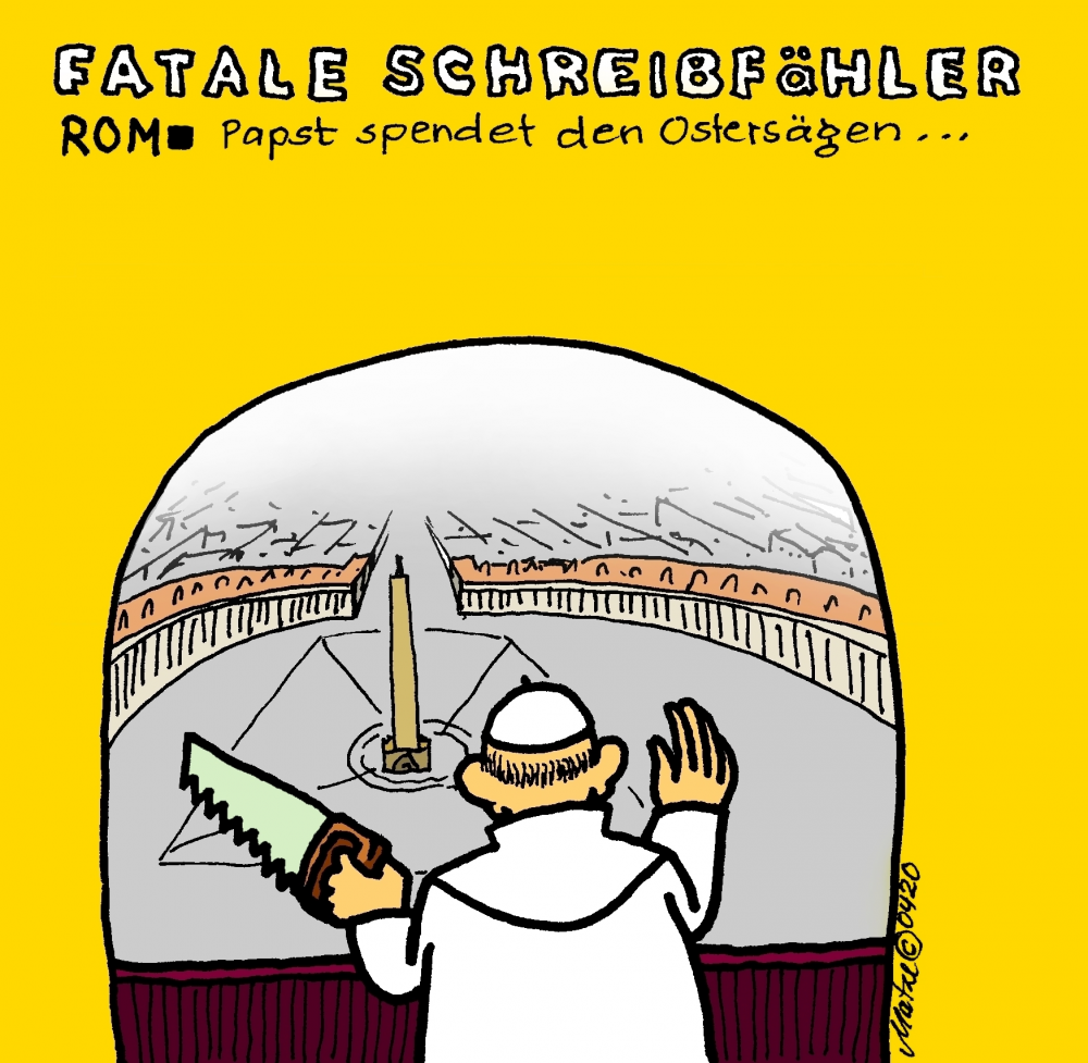 Cartoon: 'Urbi et Serrae': Ostersonntag in Rom ... 1