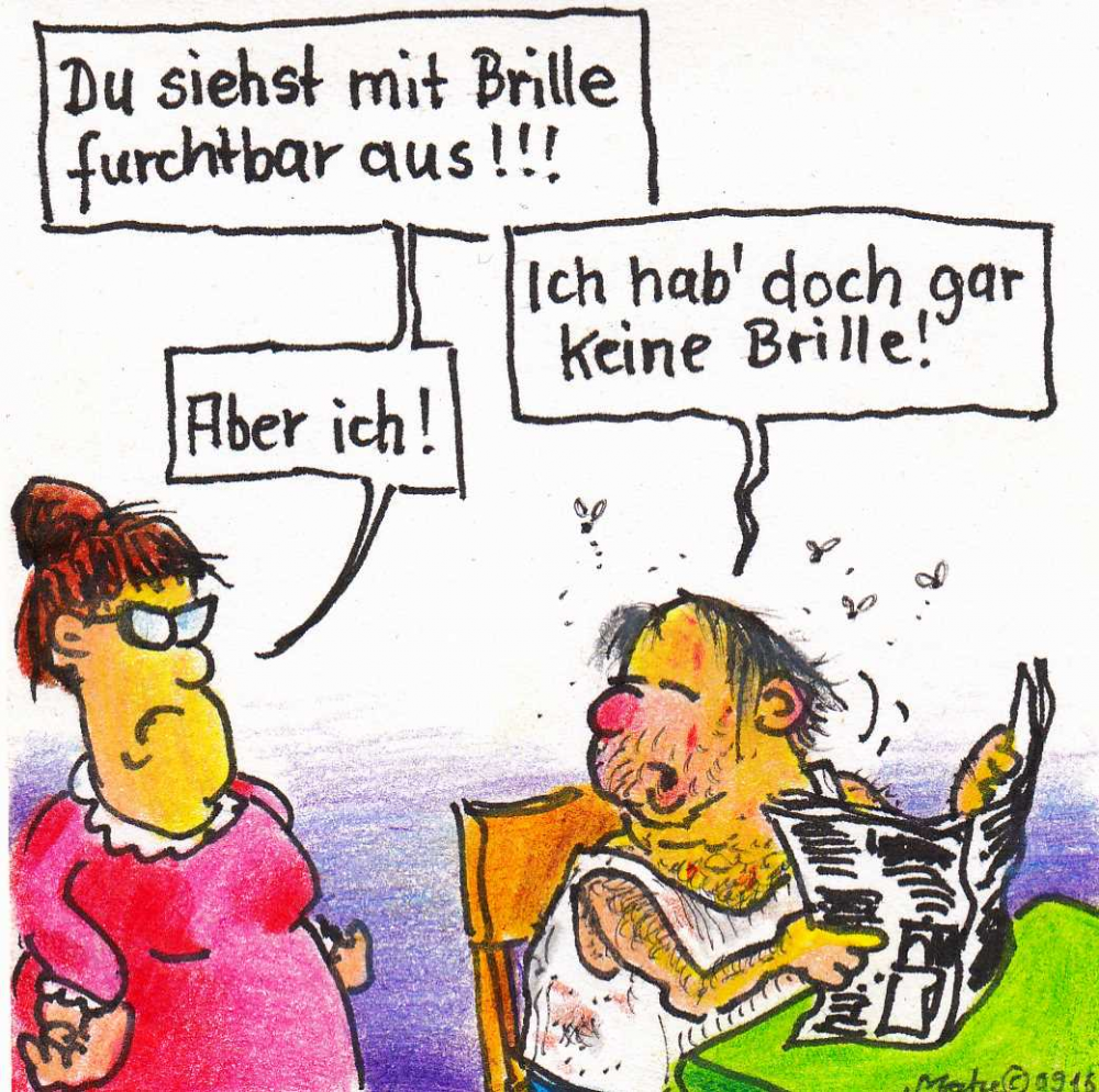 Cartoon: Mit Brille sieht man besser ... 1