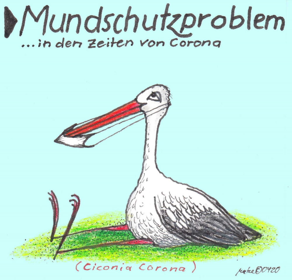 Cartoon: Mundschutzproblem - in den Zeiten von Corona ... 1