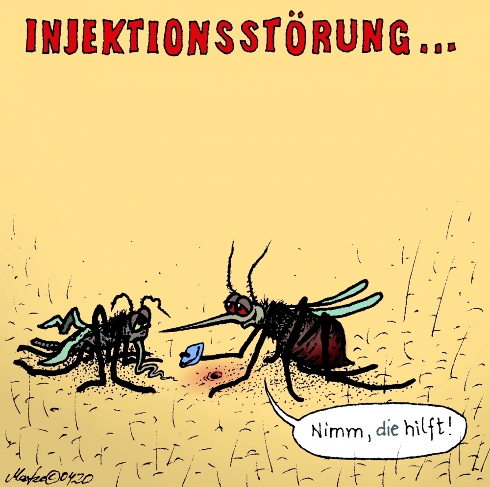 Cartoon: INJEKTIONSSTÖRUNG 1