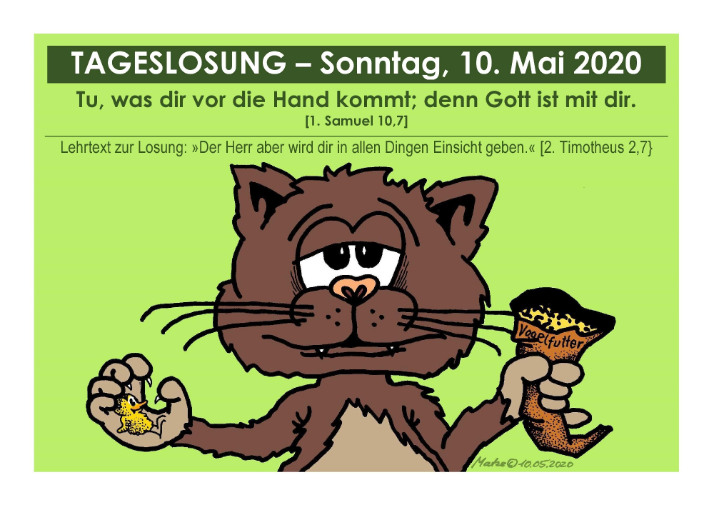 Cartoon: TAGESLOSUNG - So, 10. Mai 2020 1