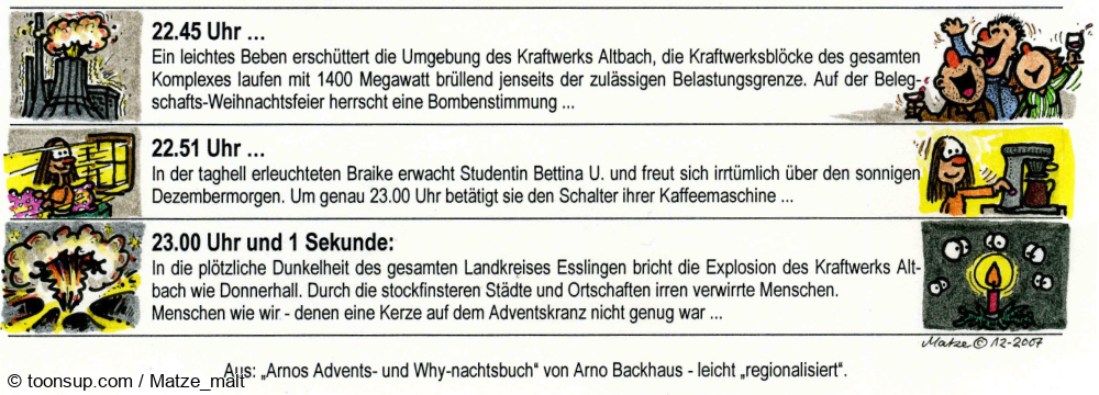 Cartoon: »Es geschah im Advent ...« (um Punkt 15.00 Uhr ;-) 4
