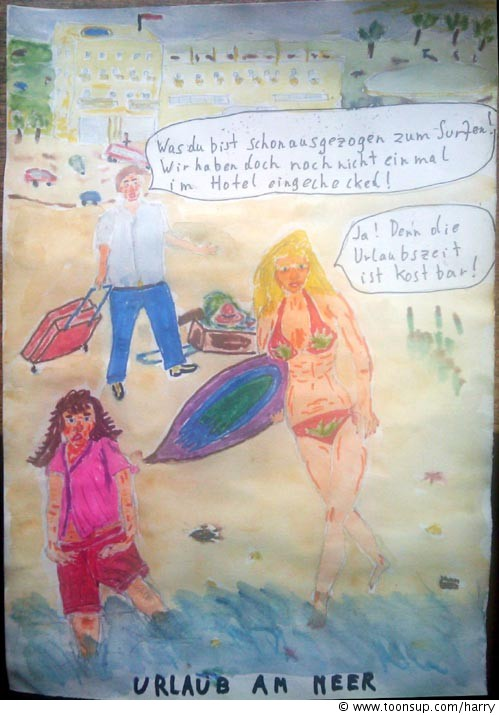 Cartoon: Urlaub am Meer 1