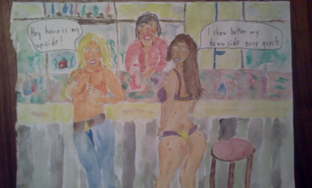 Cartoon: in the Night-Bar 1