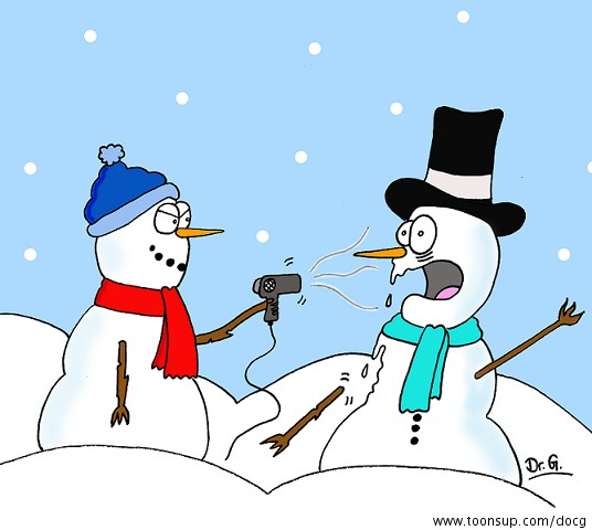 Cartoon: Schneemann 1