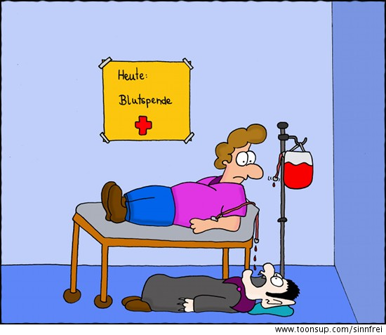 Cartoon: Blutspende 1