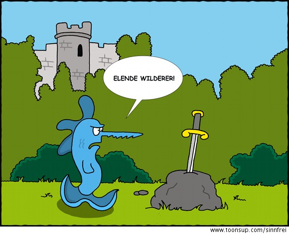 Cartoon: Schwertkampf 1