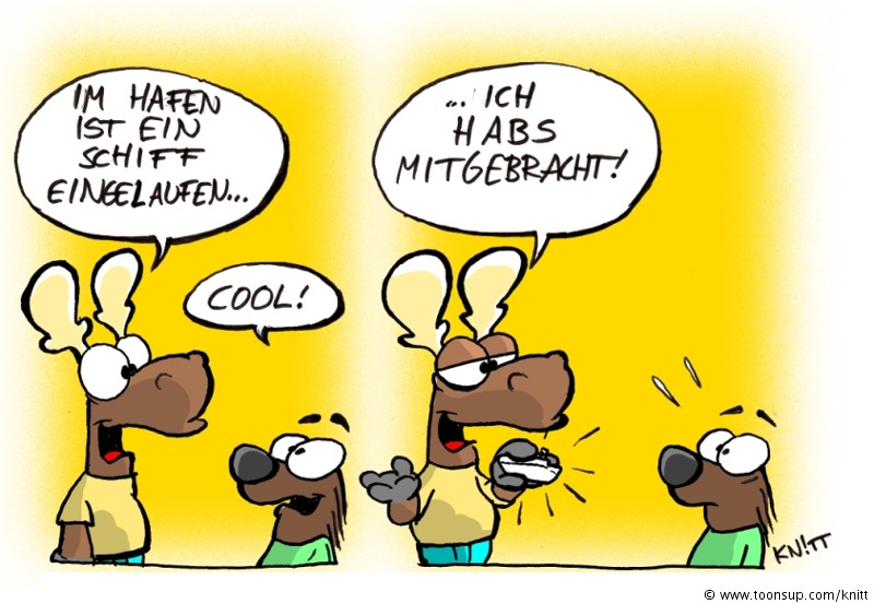 Comic: Schiff eingelaufen 1