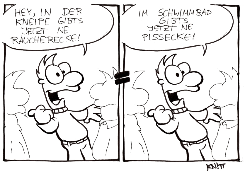 Cartoon: Raucherecke 1