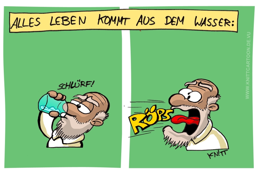 Cartoon: Leben aus dem Wasser 1