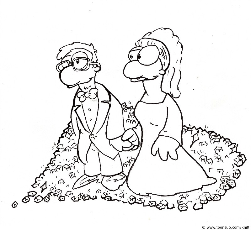 Concept Art / Character Design: Glückwunschkarte zum diamantenen Hochzeitstag 1