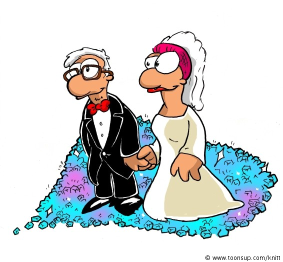 Cartoon: Hochzeitskarte coloriert 1