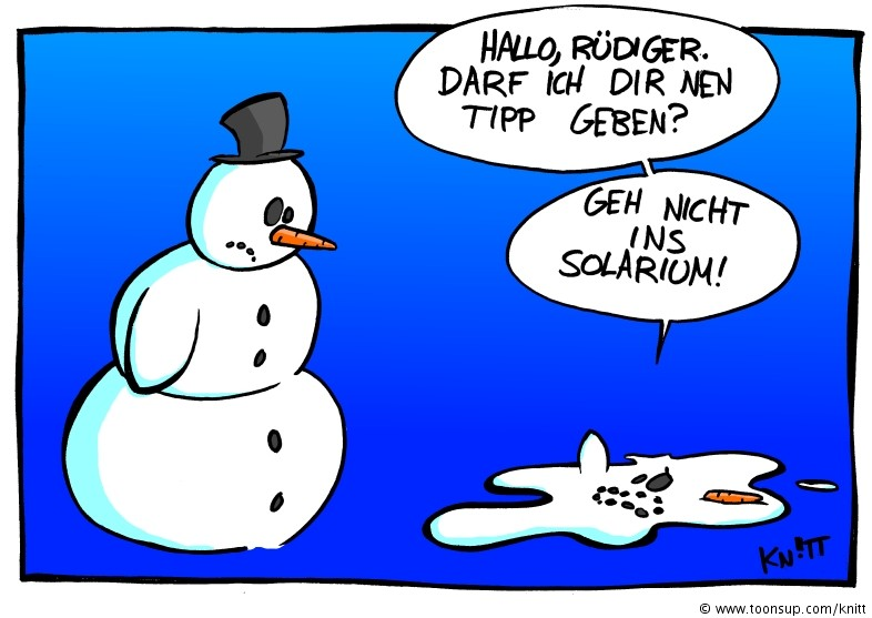 Cartoon: Schneemänner im Gespräch 1