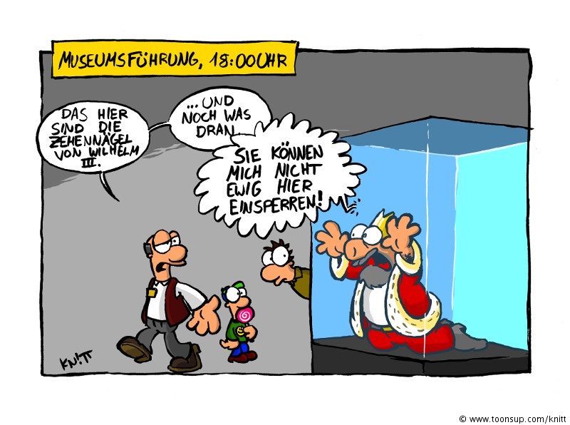 Cartoon: Museumsführung 18:00 Uhr 1