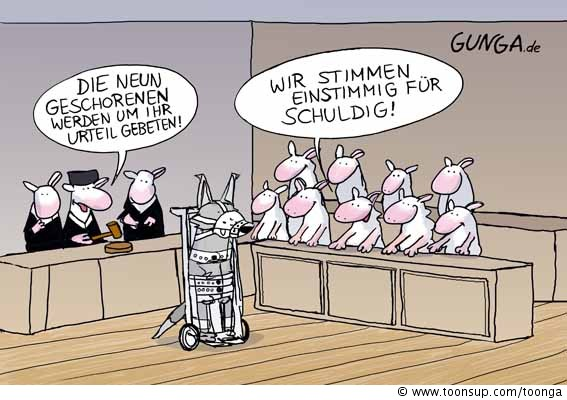 Cartoon: Die neun Geschorenen 1