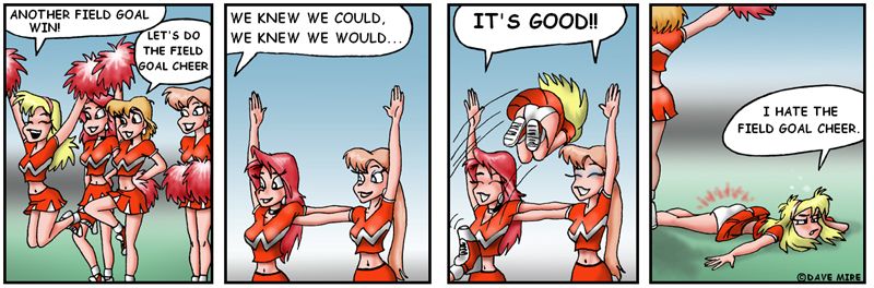 Cartoon: Pep Squad - The field goal cheer 1