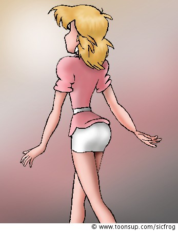 Illustration: Gina walking away 1