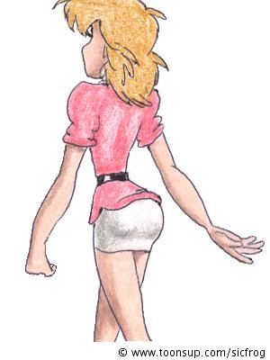 Illustration: Gina walking away 2