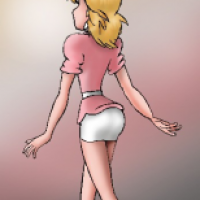 Gina walking away