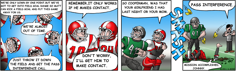 Cartoon: pass interference 1