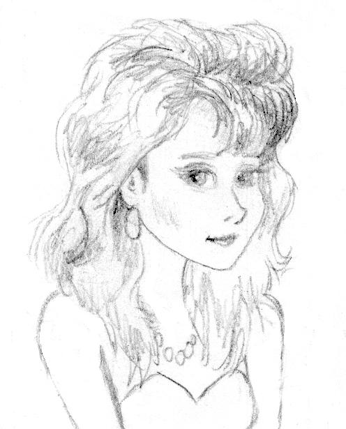 Illustration: random pencil sketch girl 3 1