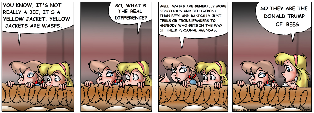 Comic: Pep Squad vs the bee Pt.4, Beeing political 1