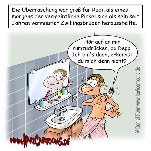 Cartoon: Twins - Die Begegnung 1