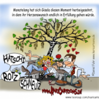 Heiratsantrag unter Birken