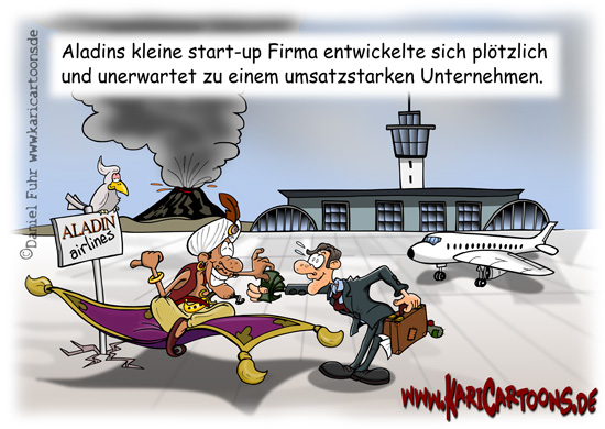Cartoon: Aladin Airlines 1