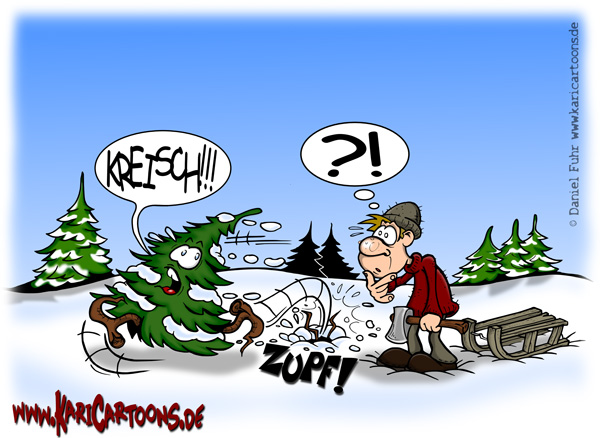 Cartoon: Tannenflucht 1
