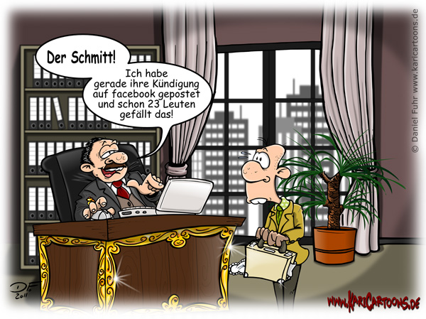 Cartoon: Kündigung modern 1