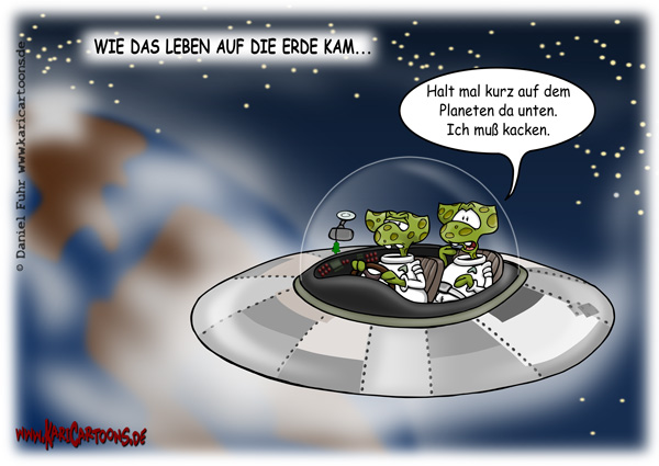 Cartoon: Wie das Leben auf die Erde kam 1