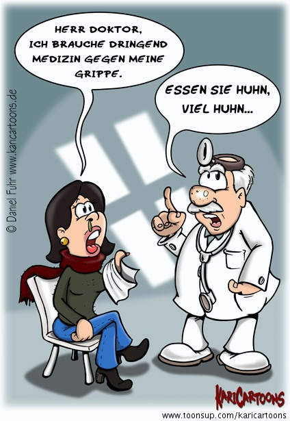 Cartoon: Huhn essen 1
