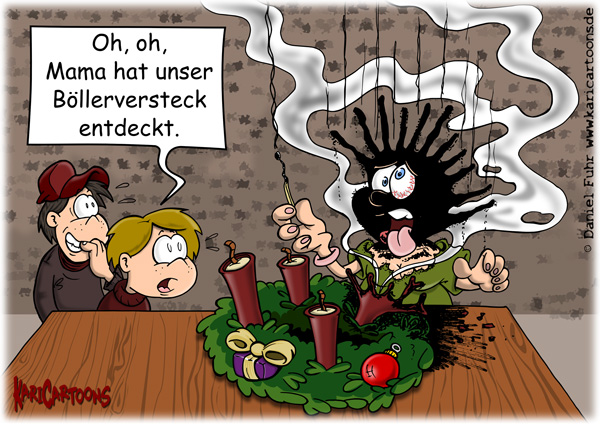 Cartoon: Böllerversteck 1