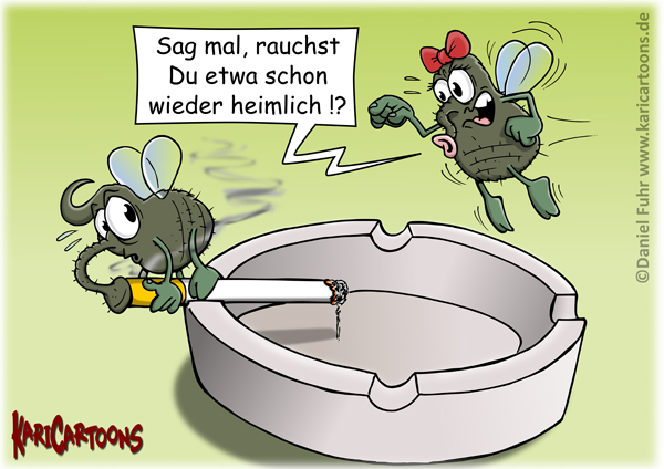 Cartoon: Heimlich rauchen 1