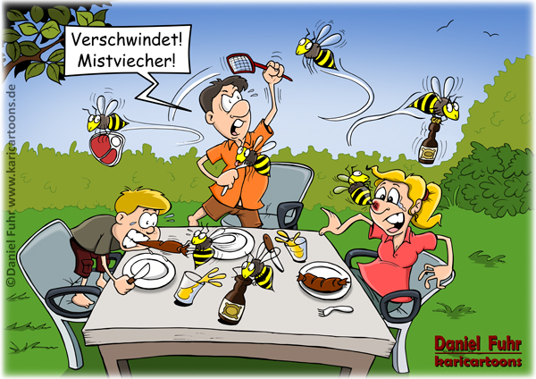 Cartoon: Wespenplage 1