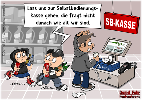 Cartoon: SB-Kasse 1