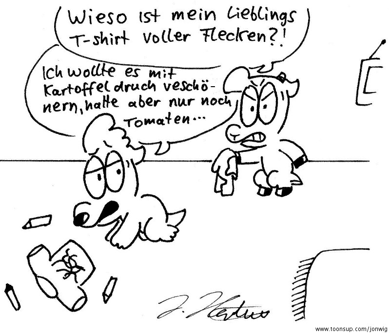 Cartoon: Textilbearbeitung 1