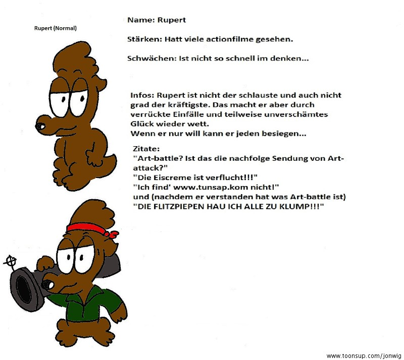 Cartoon: Rupert Art Battle 1