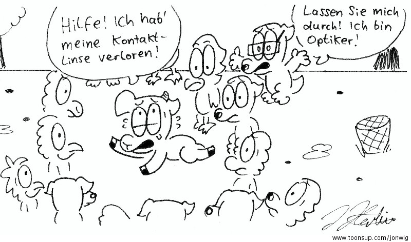 Cartoon: Kontaktlinse 1