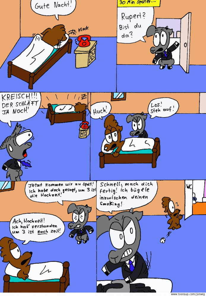 Comic: Rupert und Tony in: 'Die Hochzeit' 2