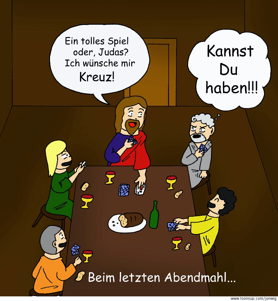 Cartoon: Beim letzten Abendmahl 1