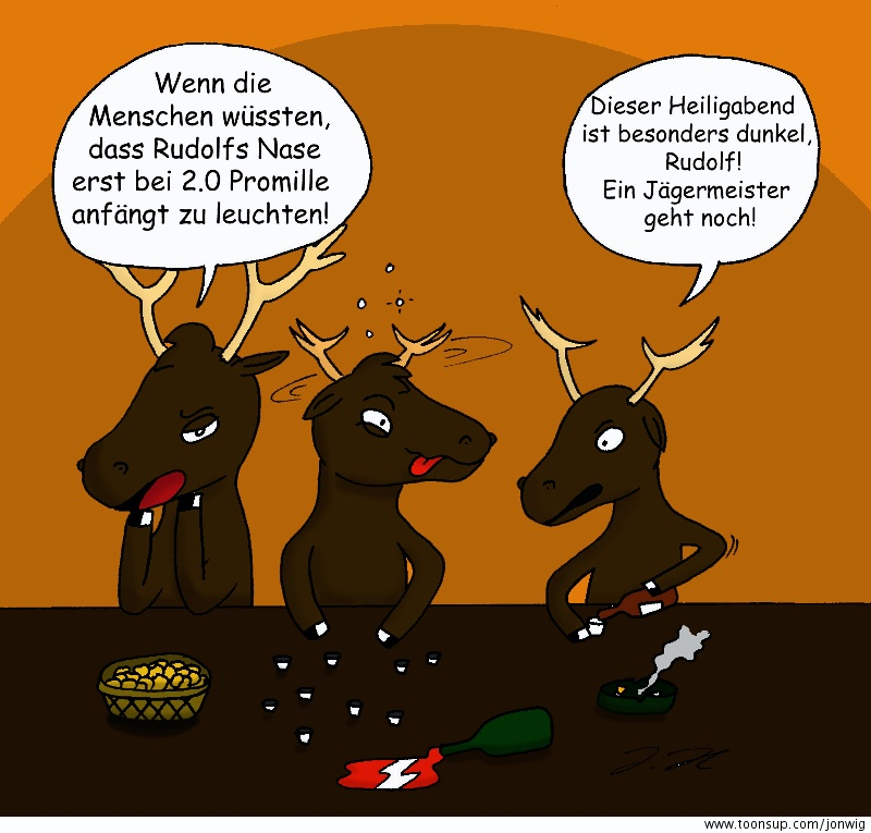 Cartoon: Rudolfs wahre Geschichte 2.0 1